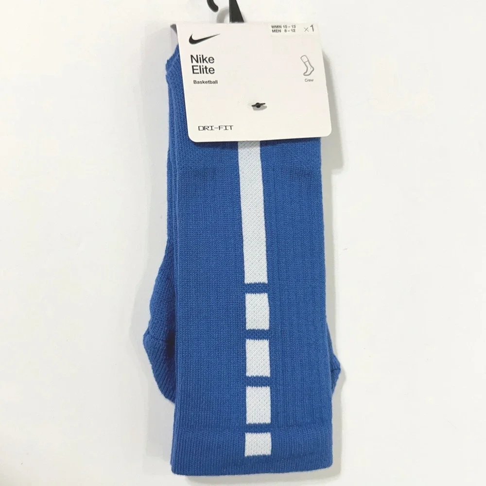 Nike Elite Basketball Crew Socks Royal Blue White SX7622-480 Mens 8-12 Large